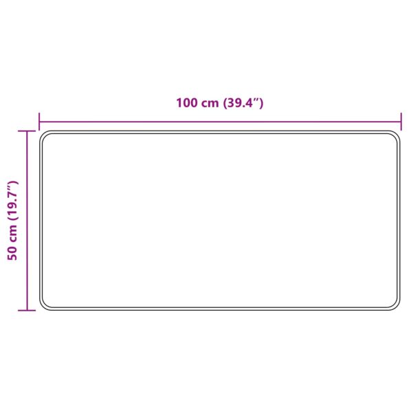 vidaXL Behúň MARSA Biely 50 x 100 cm Polyester a PVC – Obrázok 7