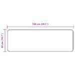vidaXL Behúň MARSA Biely 50 x 150 cm Polyester a PVC – Obrázok 7