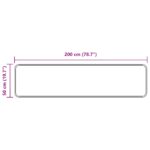 vidaXL Behúň MARSA Biely 50 x 200 cm Polyester a PVC – Obrázok 7