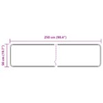 vidaXL Behúň MARSA Biely 50 x 250 cm Polyester a PVC – Obrázok 7