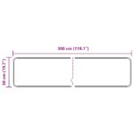 vidaXL Behúň MARSA Biely 50 x 300 cm Polyester a PVC – Obrázok 7
