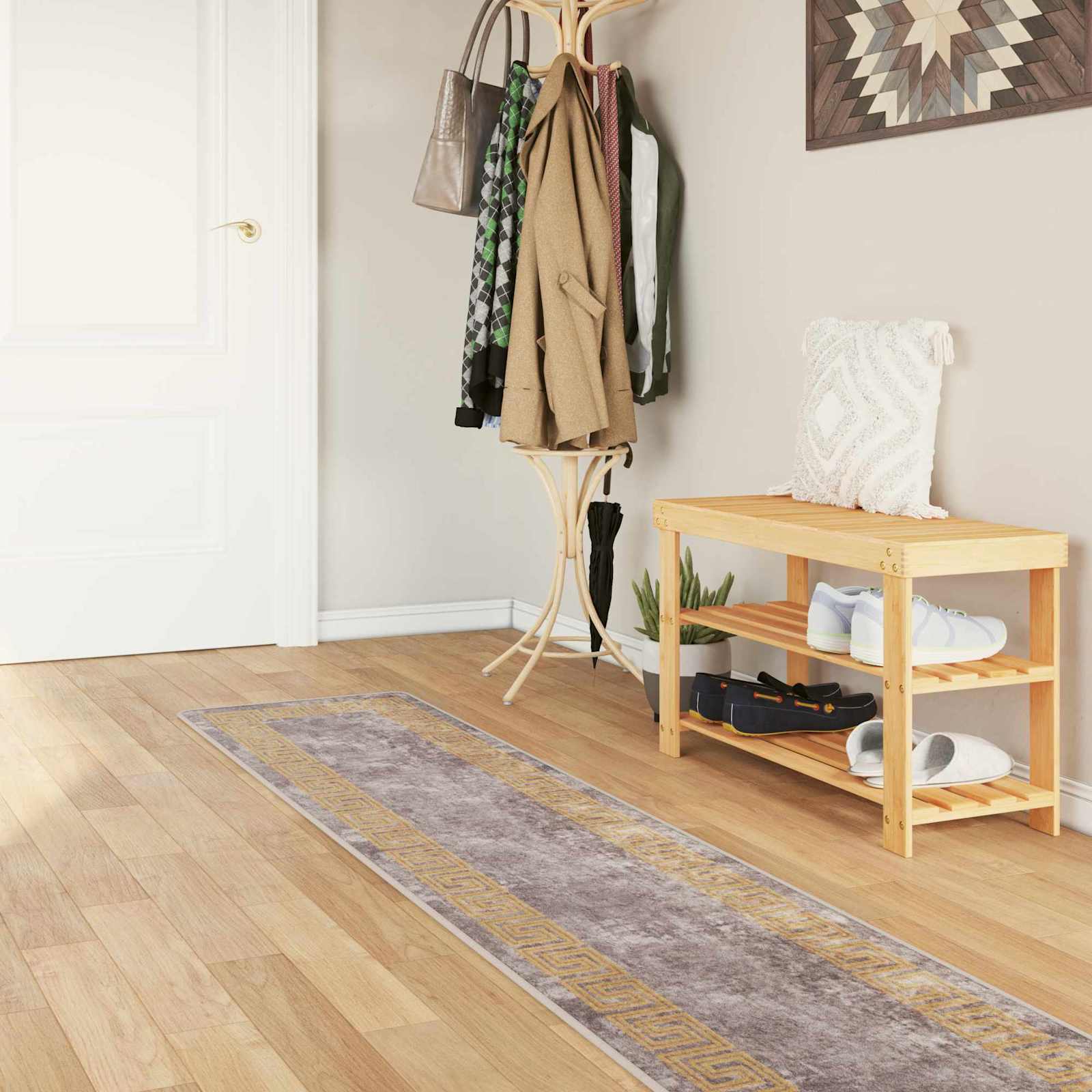 42023349_1.jpg vidaXL Behúň MARSA Biely 50 x 350 cm Polyester a PVC – Obrázok 1