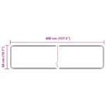 vidaXL Behúň MARSA Biely 50 x 400 cm Polyester a PVC – Obrázok 7