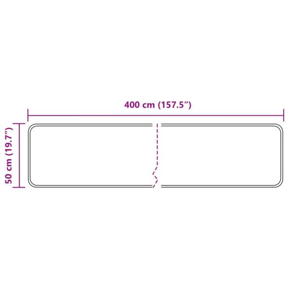 vidaXL Behúň MARSA Biely 50 x 400 cm Polyester a PVC – Obrázok 7