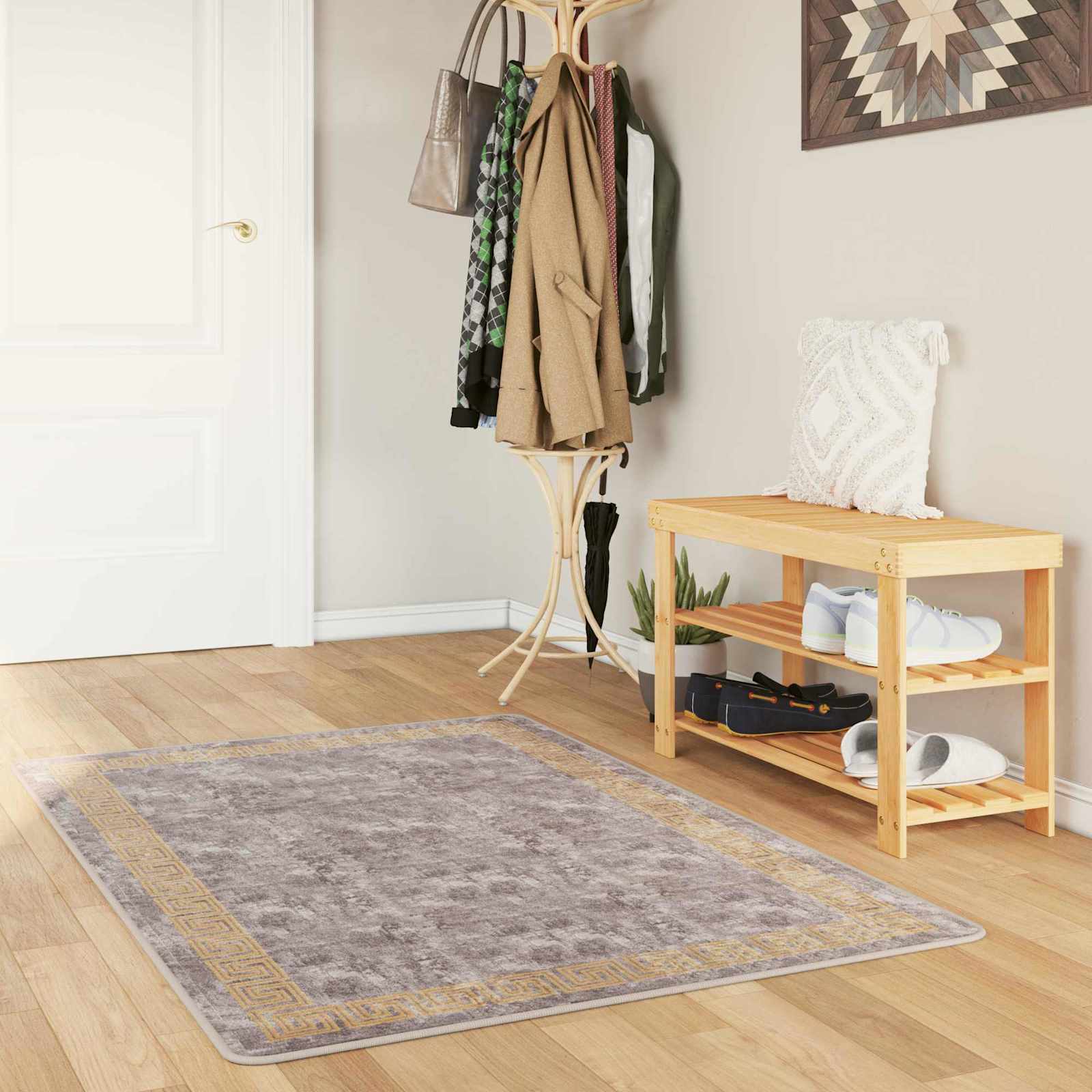 42023352_1.jpg vidaXL Behúň MARSA Biely 80 x 100 cm Polyester a PVC – Obrázok 1