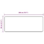 vidaXL Behúň MARSA Biely 80 x 200 cm Polyester a PVC – Obrázok 7