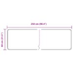 vidaXL Behúň MARSA Biely 80 x 250 cm Polyester a PVC – Obrázok 7