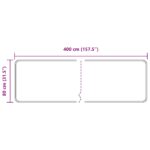 vidaXL Behúň MARSA Biely 80 x 400 cm Polyester a PVC – Obrázok 7