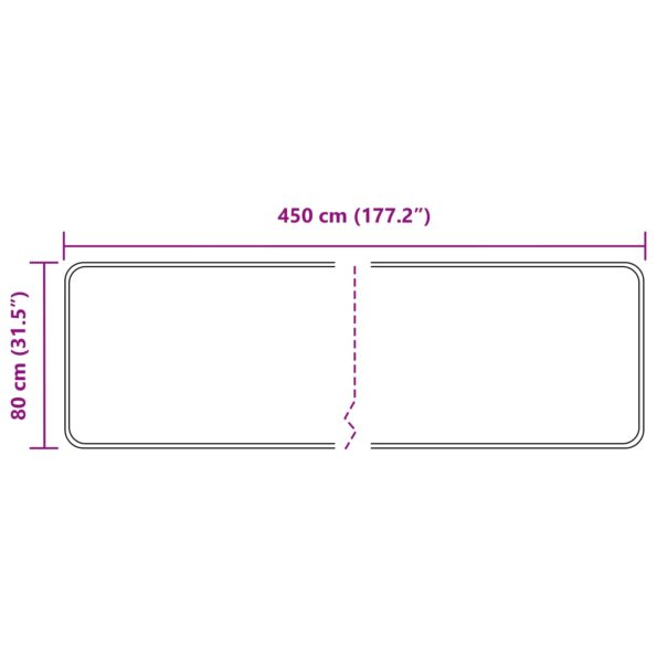 vidaXL Behúň MARSA Biely 80 x 450 cm Polyester a PVC – Obrázok 7