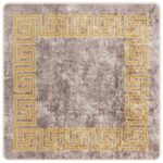 vidaXL Behúň MARSA Biely 100 x 100 cm Polyester a PVC – Obrázok 2