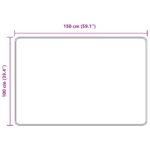 vidaXL Behúň MARSA Biely 100 x 150 cm Polyester a PVC – Obrázok 7