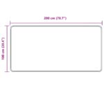 vidaXL Behúň MARSA Biely 100 x 200 cm Polyester a PVC – Obrázok 7