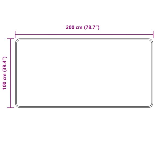 vidaXL Behúň MARSA Biely 100 x 200 cm Polyester a PVC – Obrázok 7