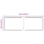 vidaXL Behúň MARSA Biely 100 x 250 cm Polyester a PVC – Obrázok 7
