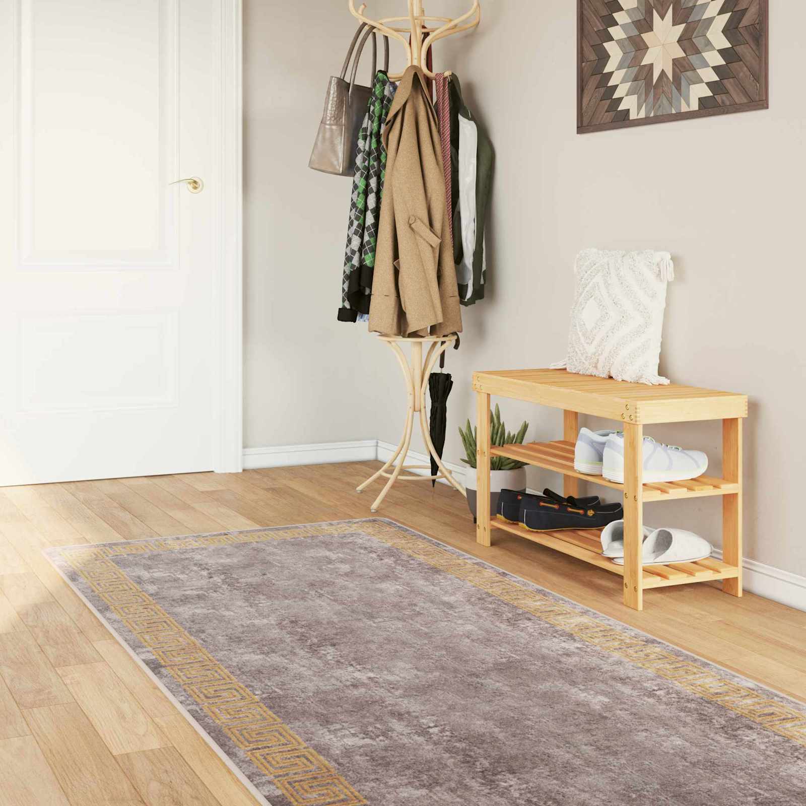 42023362_1.jpg vidaXL Behúň MARSA Biely 100 x 300 cm Polyester a PVC – Obrázok 1