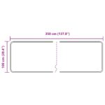 vidaXL Behúň MARSA Biely 100 x 350 cm Polyester a PVC – Obrázok 7