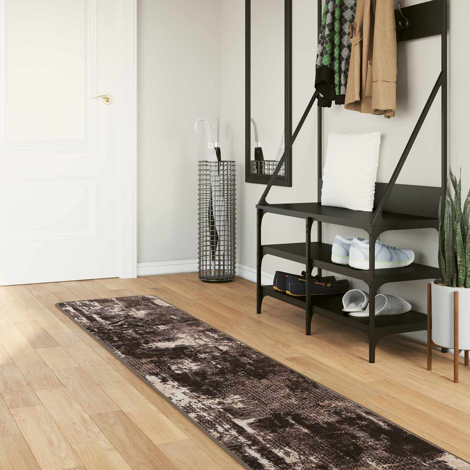 42023372_1.jpg vidaXL Behúň MARSA Čierny 50 x 400 cm Polyester a PVC – Obrázok 1