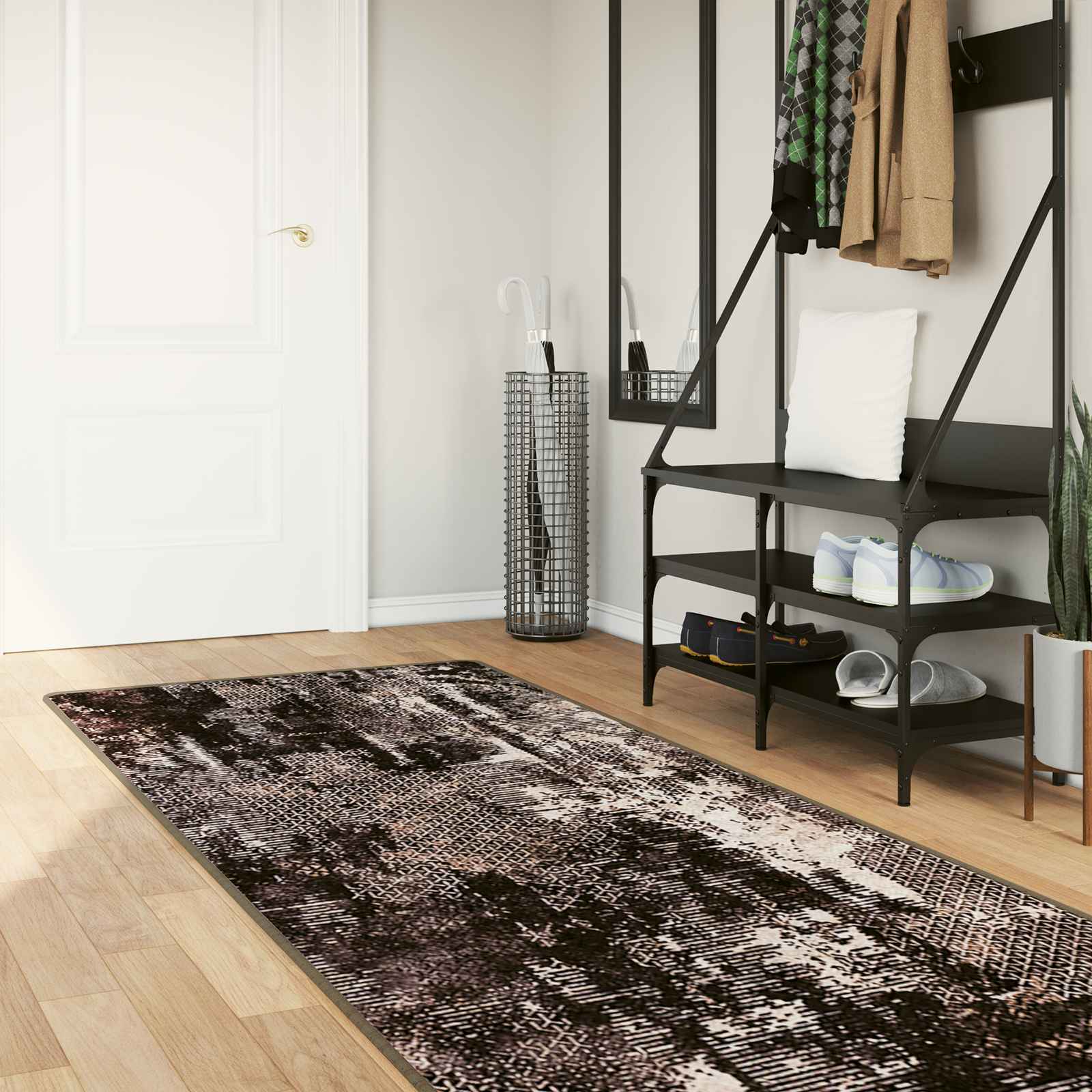 42023376_1.jpg vidaXL Behúň MARSA Čierny 80 x 250 cm Polyester a PVC – Obrázok 1