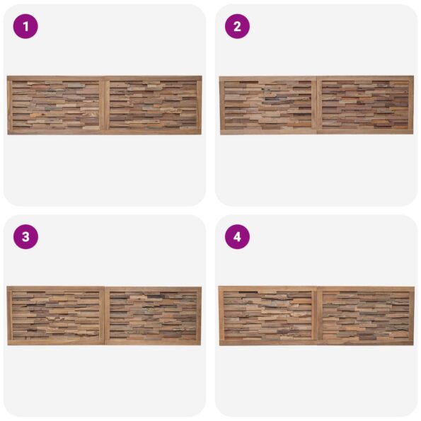 vidaXL Čelňa postele Prírodná Husté teakové drevo – Obrázok 7