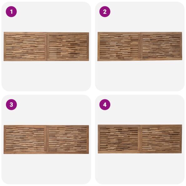vidaXL Čelňa postele Prírodná Husté teakové drevo – Obrázok 8