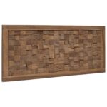 vidaXL Čelňa postele Prírodná Husté teakové drevo – Obrázok 2