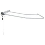 vidaXL Ručný rám markízy s LED Biely 2,5 x 2 m Hliník – Obrázok 6
