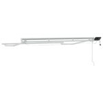 vidaXL Ručný rám markízy s LED Biely 2,5 x 2 m Hliník – Obrázok 7