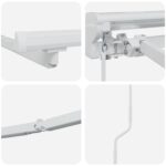 vidaXL Ručný rám markízy s LED Biely 4 x 2 m Hliník – Obrázok 8