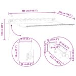 vidaXL Elektrická Markíza s LED Antracit 3 x 2 m Hliník – Obrázok 13