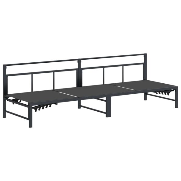 vidaXL Lehátko Čierny 200 x 62 x 59,5 cm Textilén – Obrázok 2