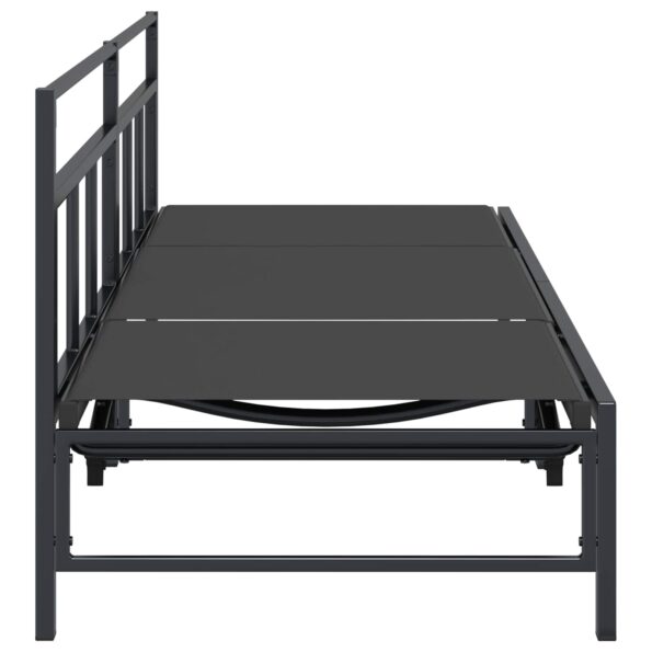 vidaXL Lehátko Čierny 200 x 62 x 59,5 cm Textilén – Obrázok 5