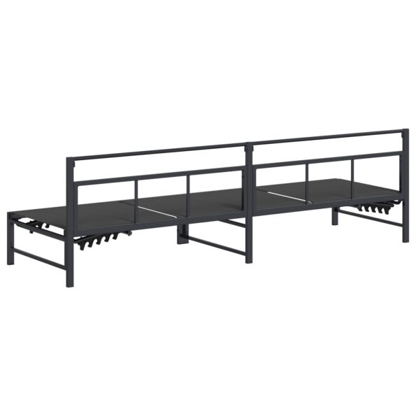 vidaXL Lehátko Čierny 200 x 62 x 59,5 cm Textilén – Obrázok 6