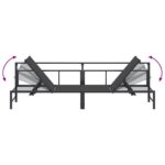 vidaXL Lehátko Čierny 200 x 62 x 59,5 cm Textilén – Obrázok 8