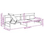 vidaXL Lehátko Čierny 200 x 62 x 59,5 cm Textilén – Obrázok 9