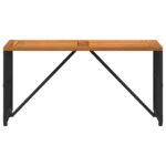vidaXL Vonkajší stôl Čierny 80 x 40 x 40 cm Oceľ a poly ratan – Obrázok 5