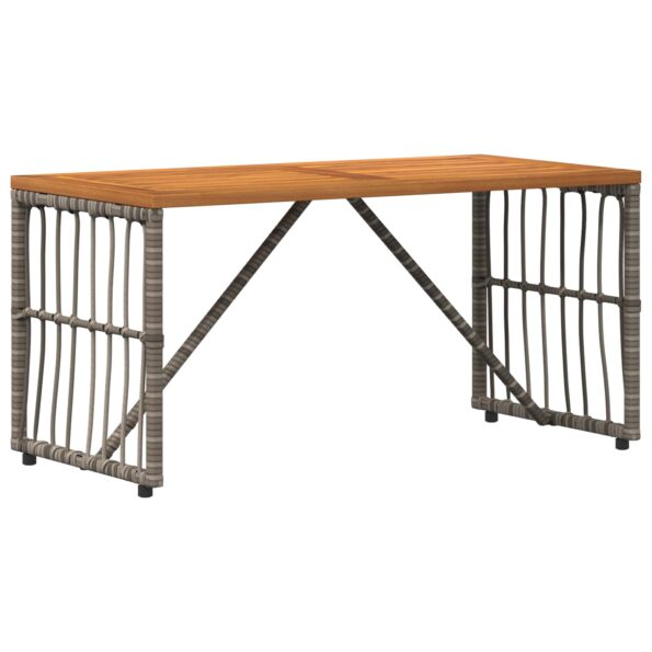 vidaXL Vonkajší stôl Biely 80 x 40 x 40 cm Oceľ a poly ratan – Obrázok 2