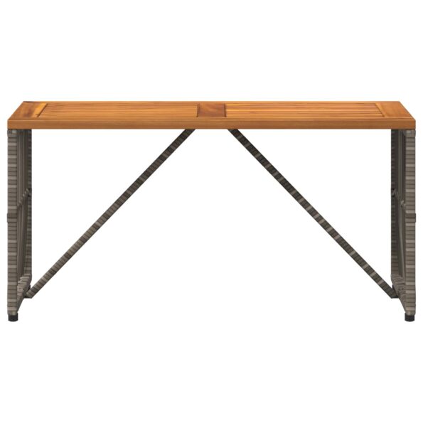 vidaXL Vonkajší stôl Biely 80 x 40 x 40 cm Oceľ a poly ratan – Obrázok 5