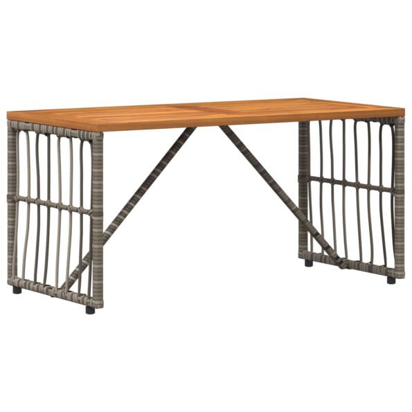 vidaXL Vonkajší stôl Biely 80 x 40 x 40 cm Oceľ a poly ratan – Obrázok 7