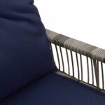 vidaXL Vonkajšia lavička 4 pcs Šedá a námornícká modrá polyratan – Obrázok 8