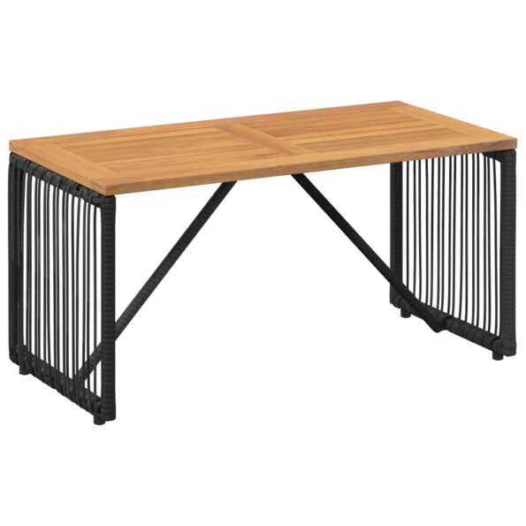 vidaXL Vonkajší stôl Čierna a Hnedá 80 x 40 x 40 cm polyratan – Obrázok 2