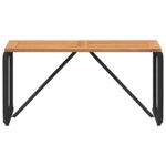vidaXL Vonkajší stôl Čierna a Hnedá 80 x 40 x 40 cm polyratan – Obrázok 5