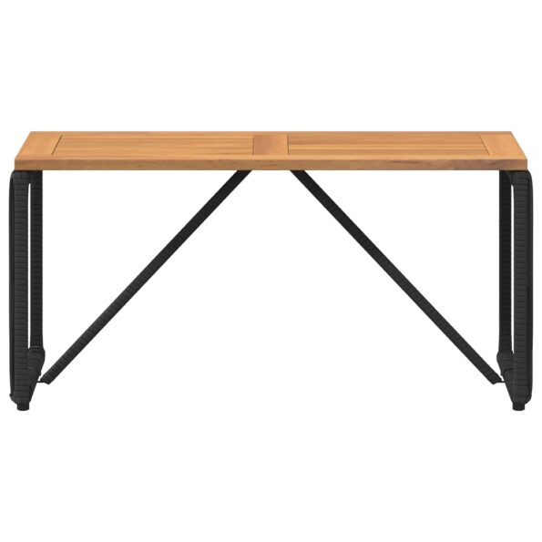 vidaXL Vonkajší stôl Čierna a Hnedá 80 x 40 x 40 cm polyratan – Obrázok 5