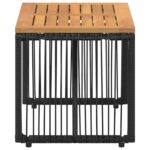 vidaXL Vonkajší stôl Čierna a Hnedá 80 x 40 x 40 cm polyratan – Obrázok 6