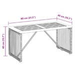 vidaXL Vonkajší stôl Čierna a Hnedá 80 x 40 x 40 cm polyratan – Obrázok 9
