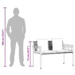 vidaXL Záhradný nábytok 4 pcs Čierna a krémová biela polyratan – Obrázok 13