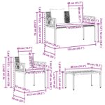 vidaXL Záhradný nábytok 4 pcs Hnedá a krémovo biela polyratan – Obrázok 12