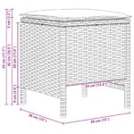 vidaXL Záhradný taburet 2 Kus Sivá a tmavo sivá 38 x 38 x 45 cm – Obrázok 11