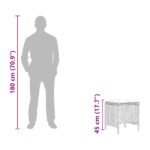vidaXL Záhradný taburet 2 Kus Sivá a tmavo sivá 38 x 38 x 45 cm – Obrázok 12
