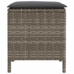 vidaXL Záhradný taburet 2 Kus Sivá a tmavo sivá 38 x 38 x 45 cm – Obrázok 4