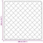 vidaXL Letná prikrývka Šnurovaný Sivohnedá 200 x 200 cm – Obrázok 10